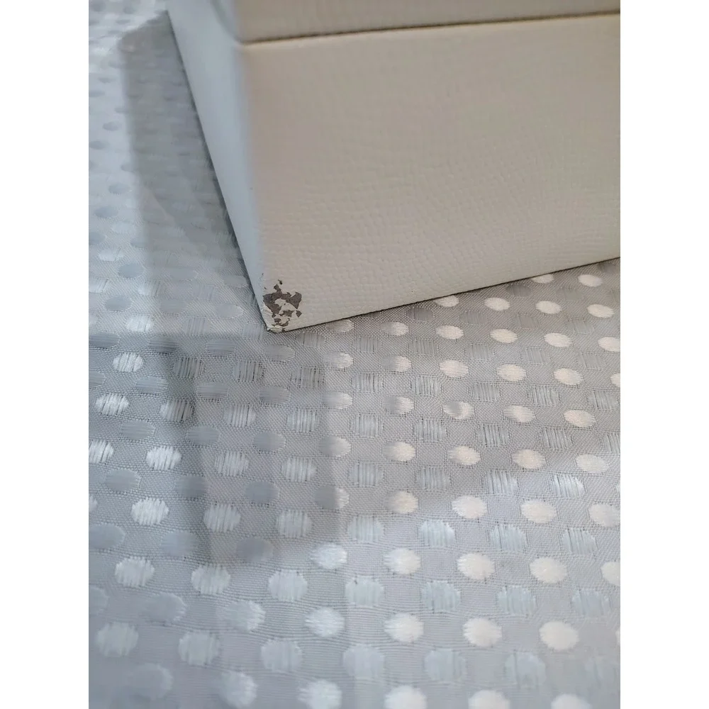 Wolf Pottery Barn Ivory Jewelry Box With Key Leatherette